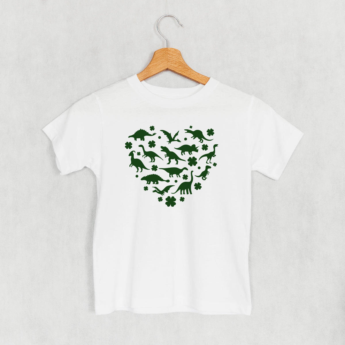 Clovers + Dinosaurs Heart (Kids)