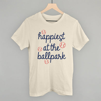 Happiest At The Ballpark Navy Script