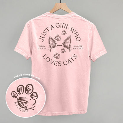 Just A Girl Who Loves Cats (Back Print)