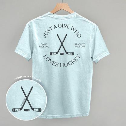 Just A Girl Who Loves Hockey (Back Print)