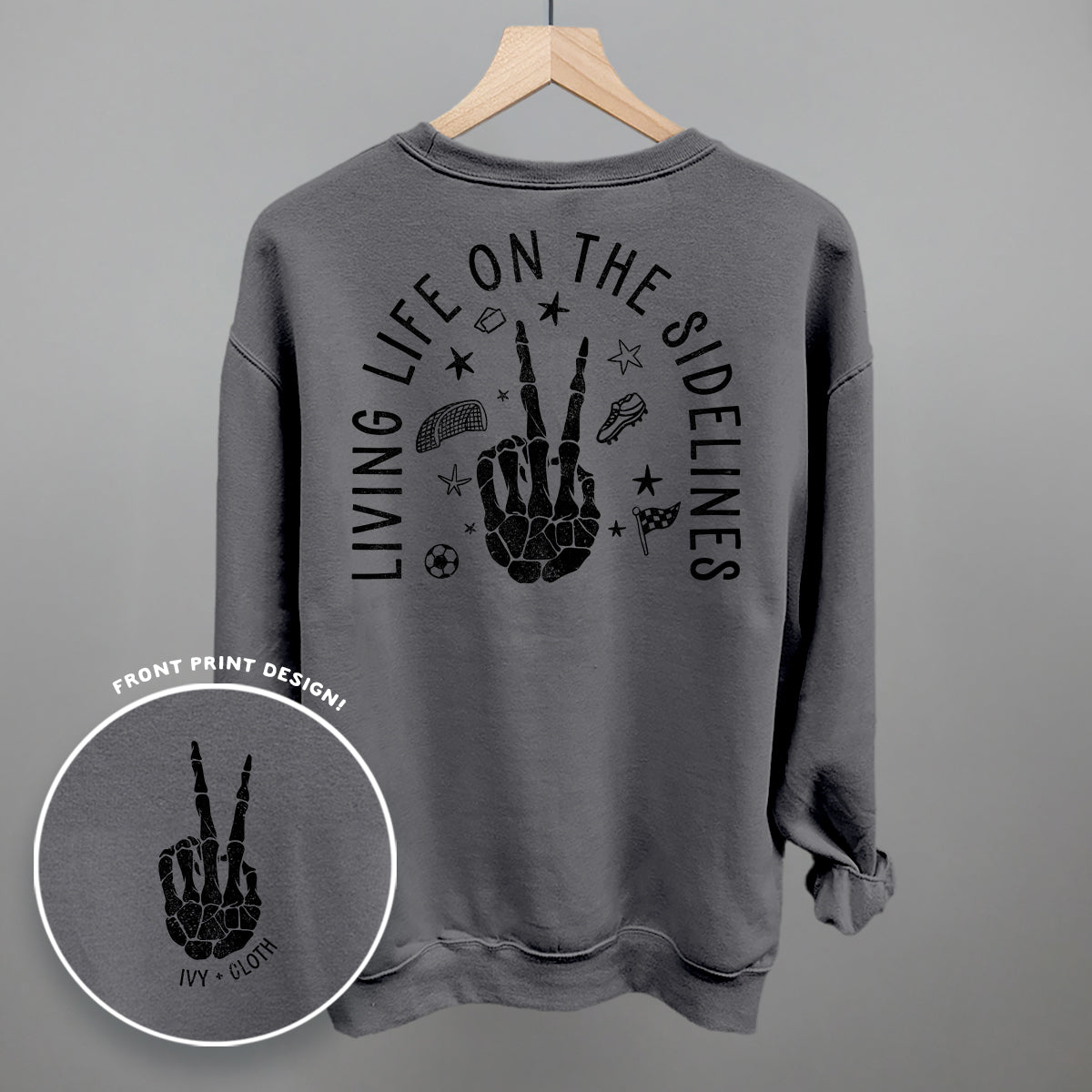 Living Life On The Sidelines Soccer (Back Print)