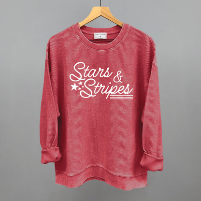 Stars & Stripes White Script