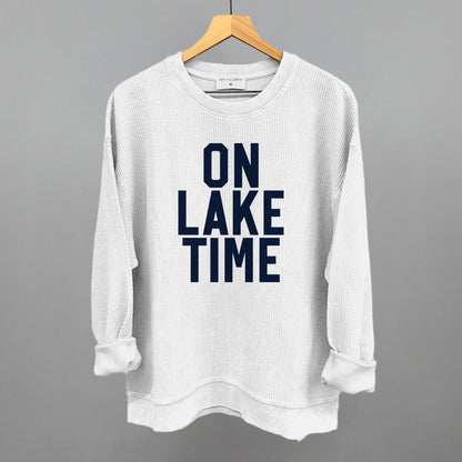 On Lake Time Block Letters