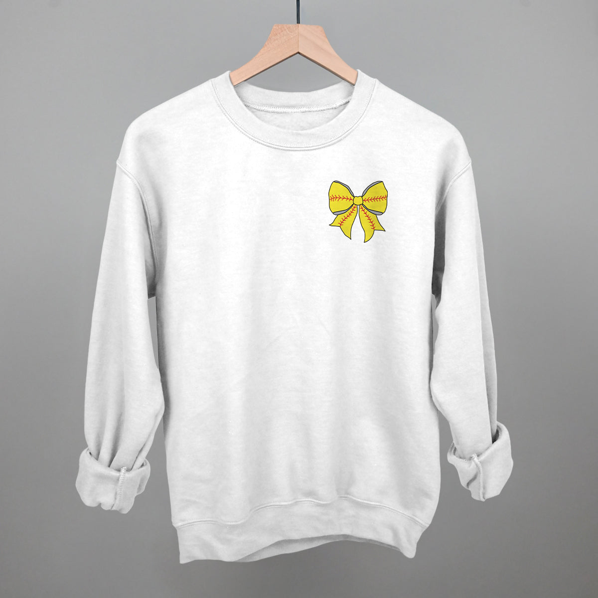Softball Bow (Left Chest Print)