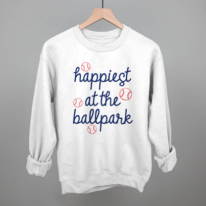 Happiest At The Ballpark Navy Script
