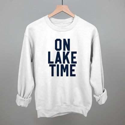 On Lake Time Block Letters