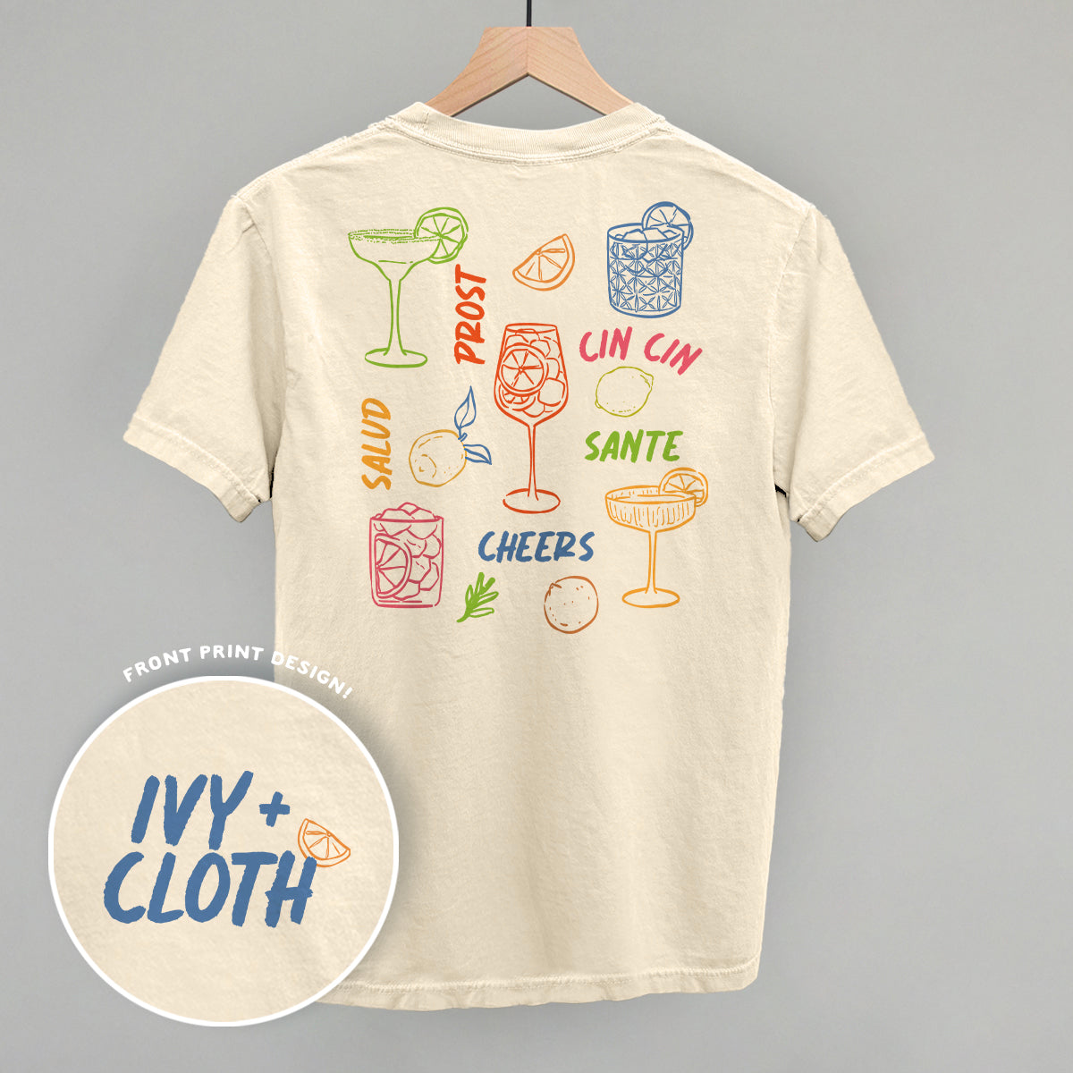 Cheers Cocktail Doodles (Back Print)