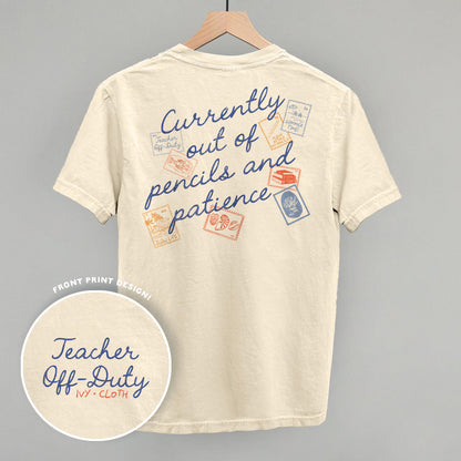 Teacher Off Duty Stamps (Back Print)