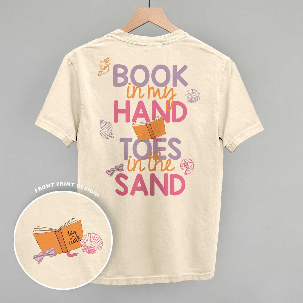 Book In My Hand, Toes In The Sand (Back Print)