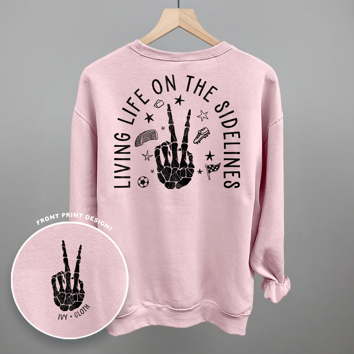 Living Life On The Sidelines Soccer (Back Print)