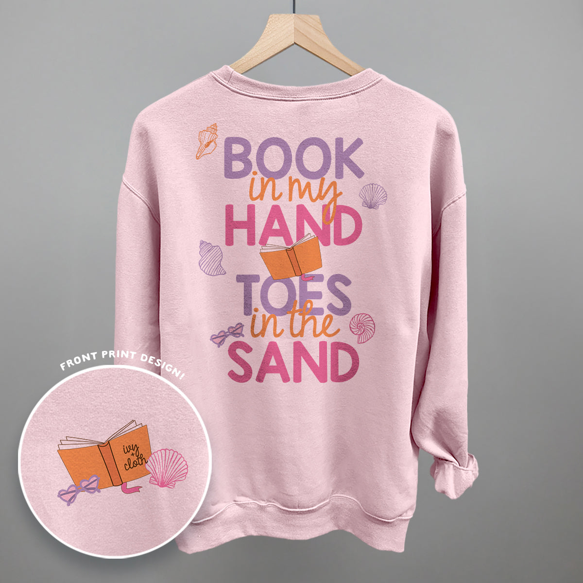 Book In My Hand, Toes In The Sand (Back Print)