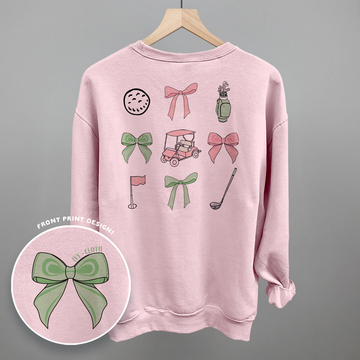 Pink & Green Golf Doodles (Back Print)