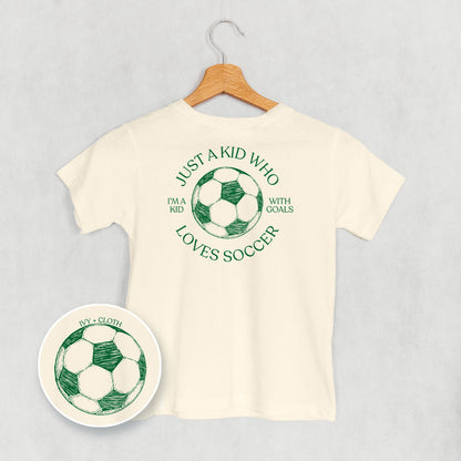 Just A Kid Who Loves Soccer (Kids Back Print)