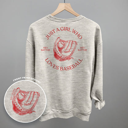 Just A Girl Who Loves Baseball (Back Print)