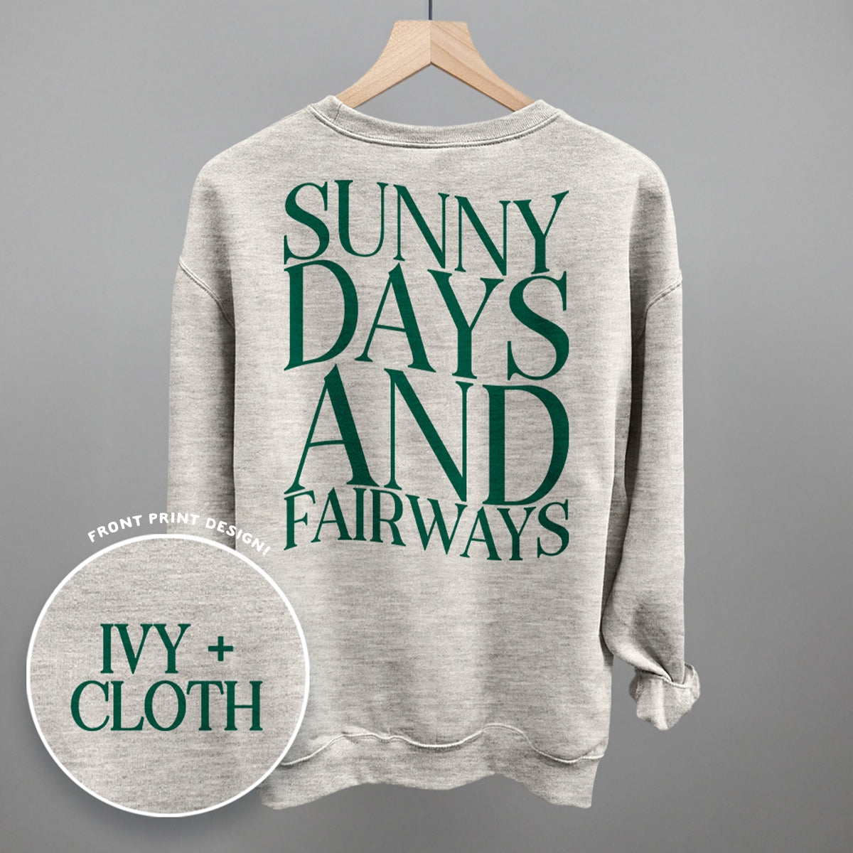 Sunny Days And Fairways (Back Print)