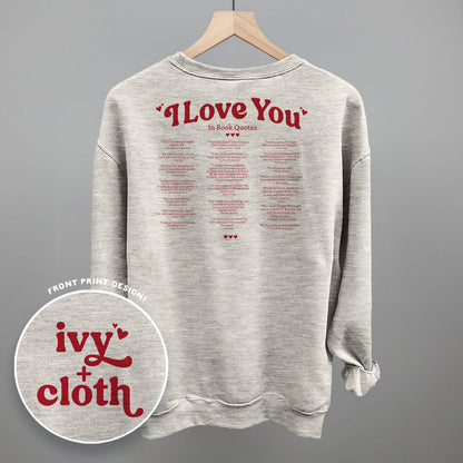 I Love You Book Quotes Back Print