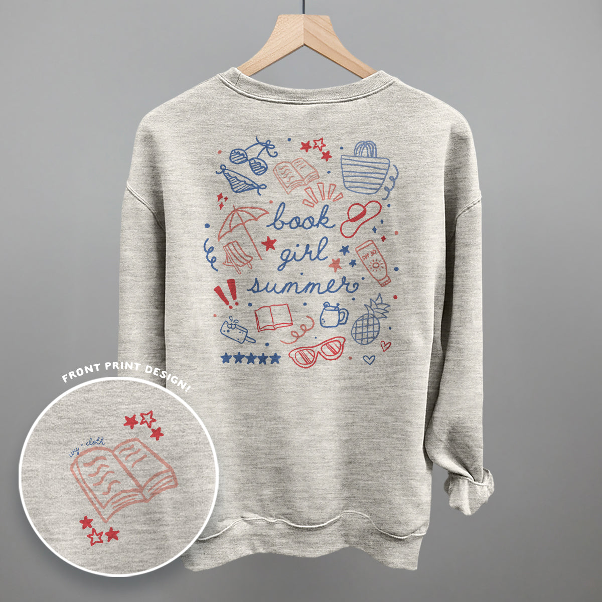Book Girl Summer Colorful (Back Print)
