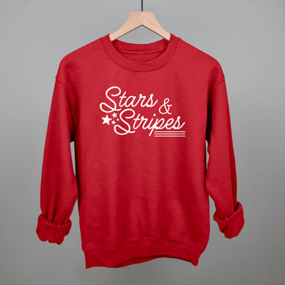 Stars & Stripes White Script