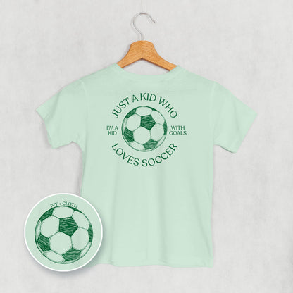 Just A Kid Who Loves Soccer (Kids Back Print)