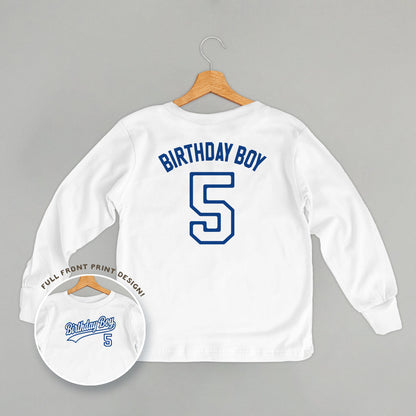 Birthday Boy Varsity #5 (Kids Back Print)