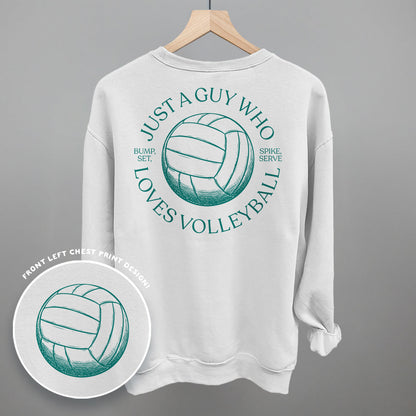Just A Guy Who Loves Volleyball (Back Print)