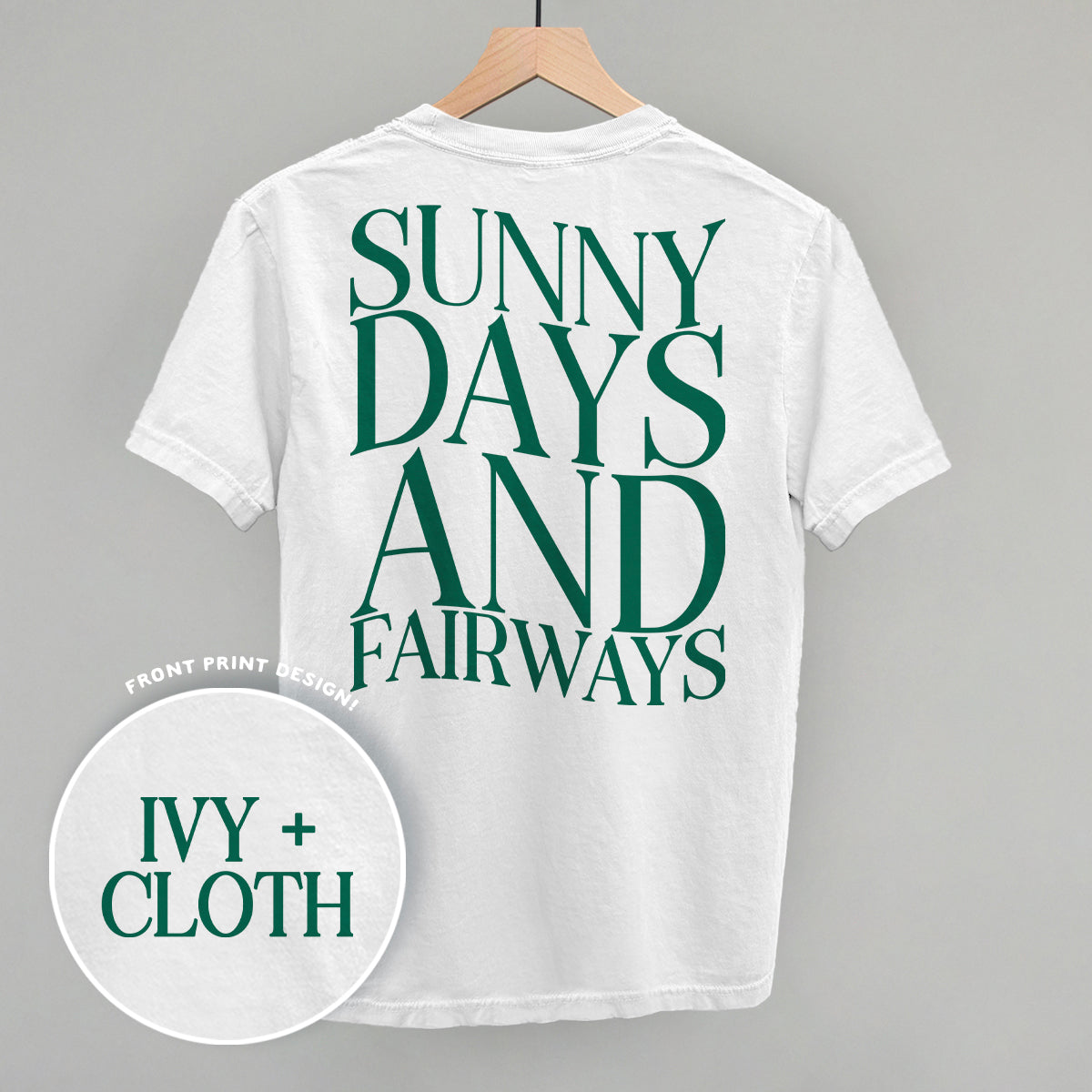 Sunny Days And Fairways (Back Print)