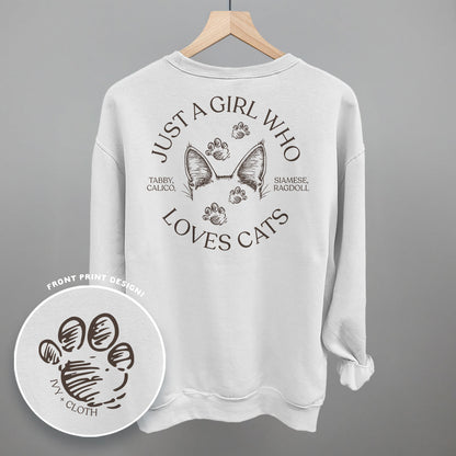Just A Girl Who Loves Cats (Back Print)