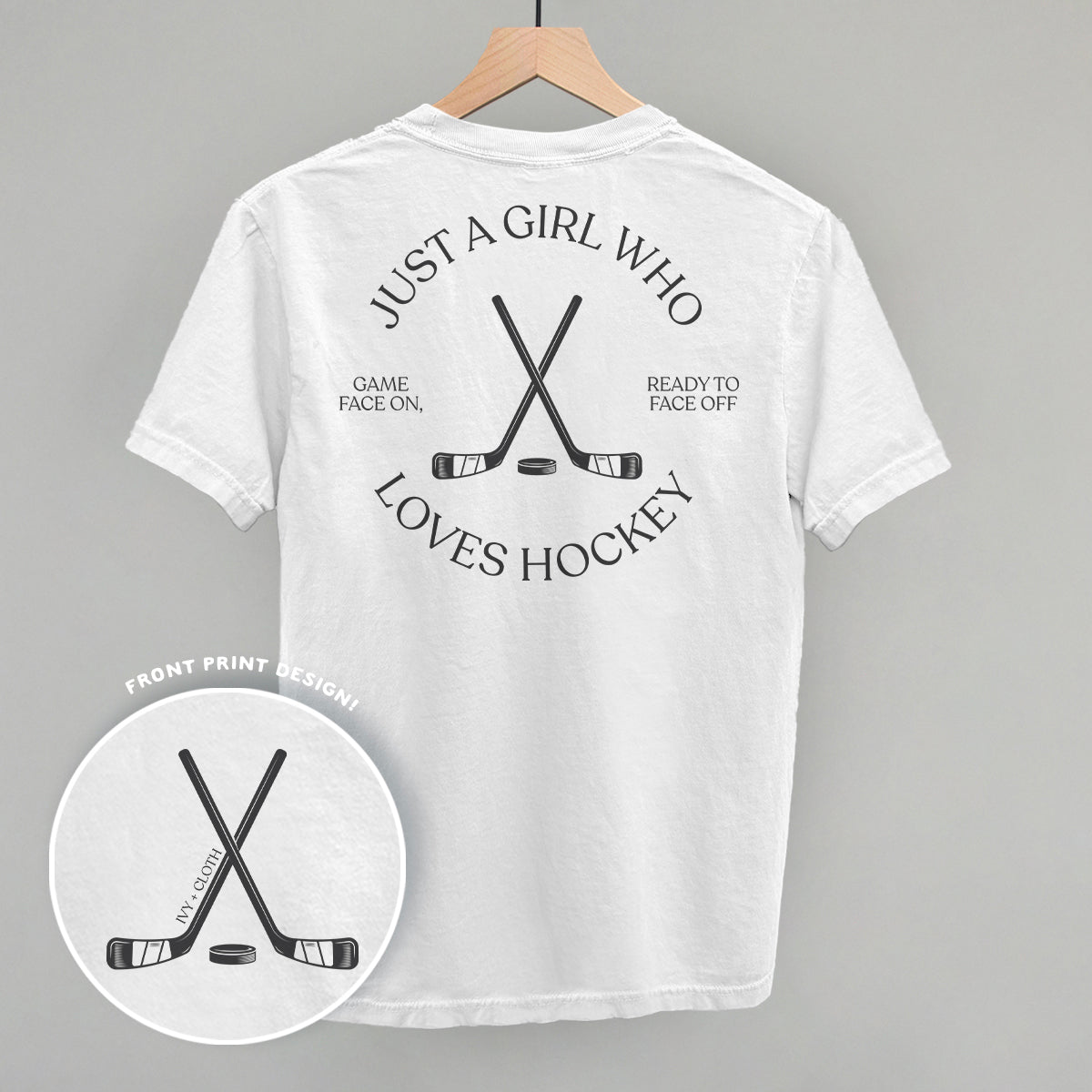 Just A Girl Who Loves Hockey (Back Print)