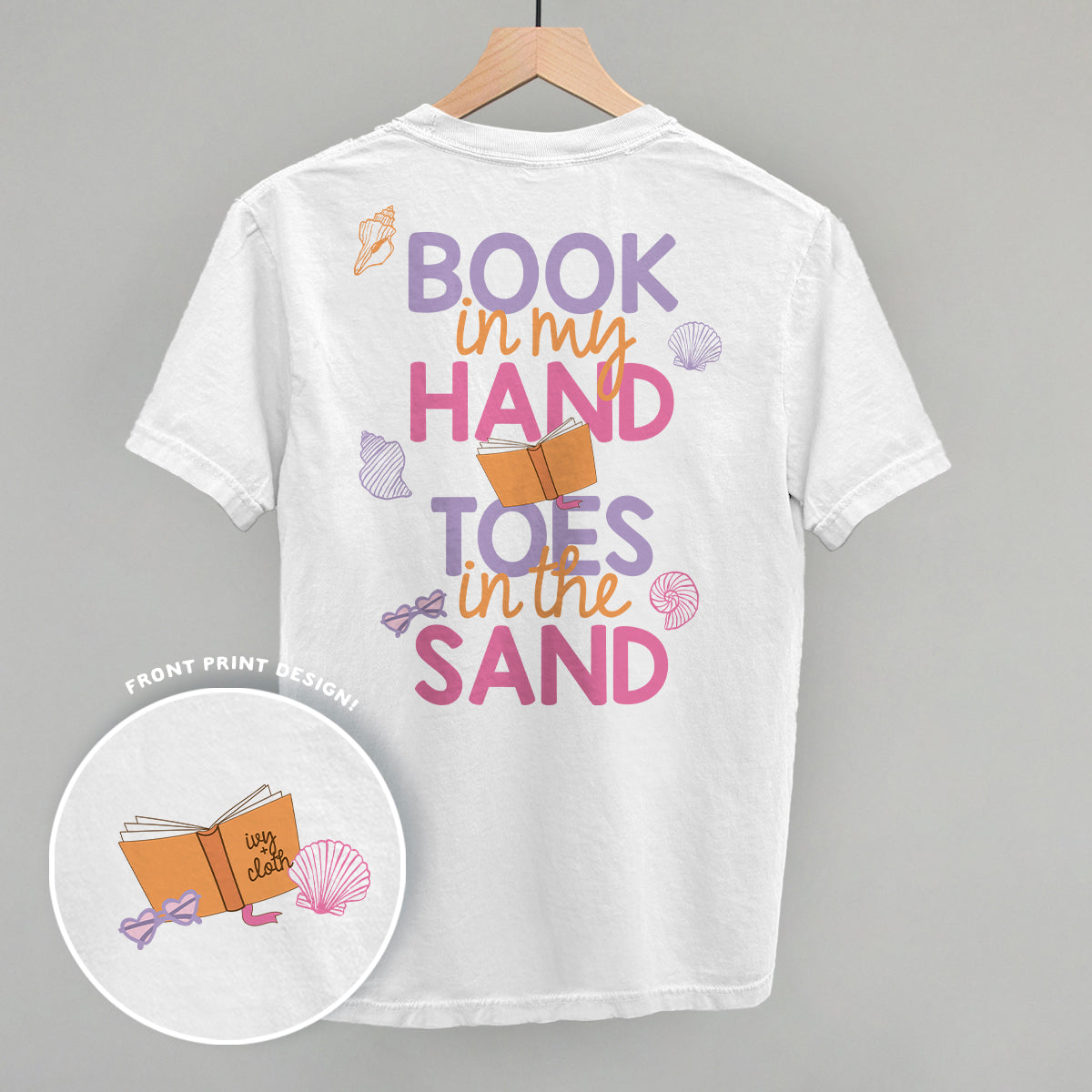 Book In My Hand, Toes In The Sand (Back Print)