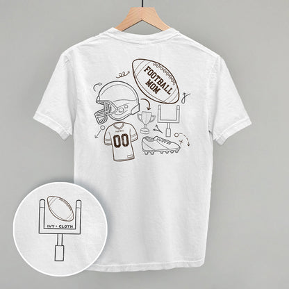 Football Mom Doodle (Back Print)