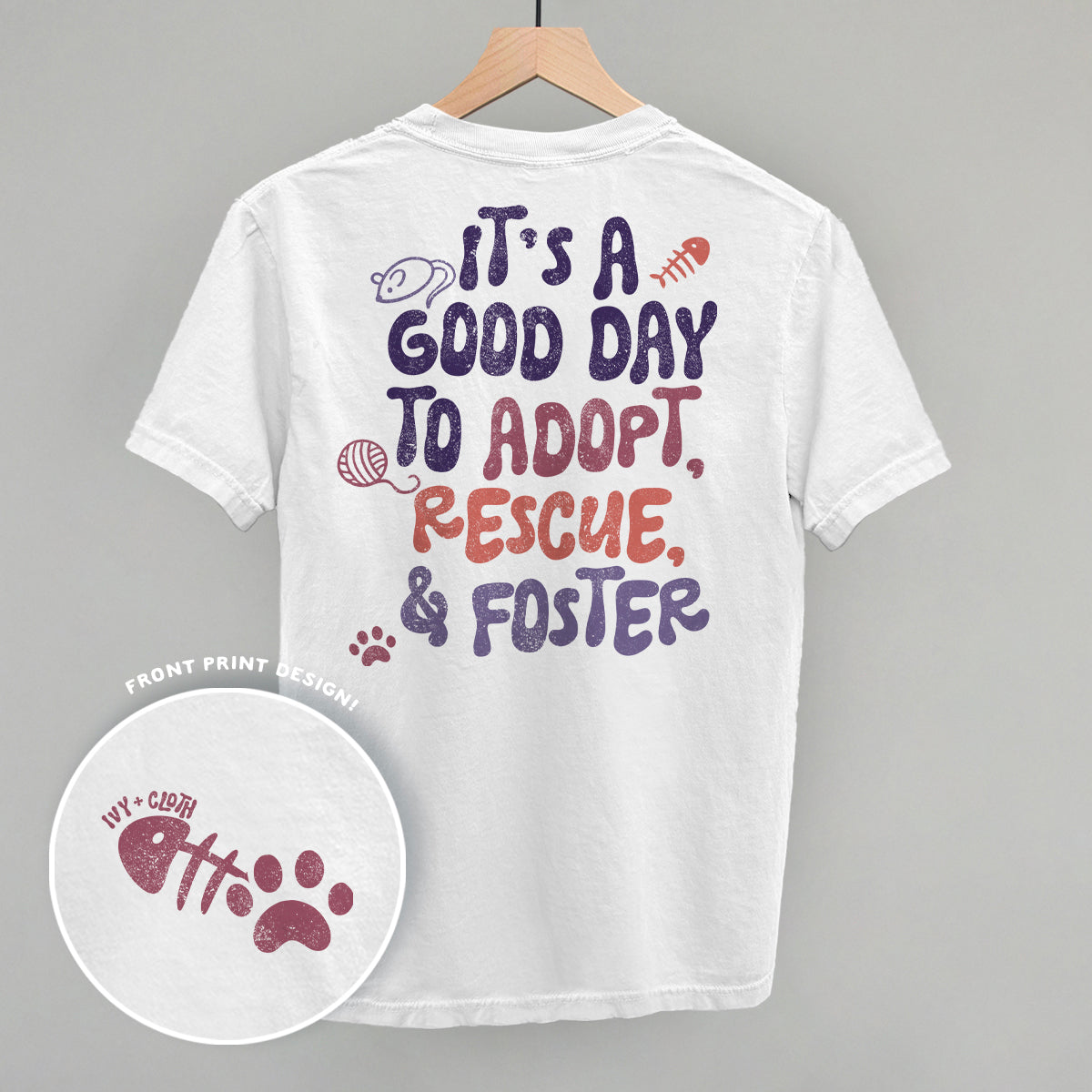 Adopt, Rescue, & Foster Cat (Back Print)