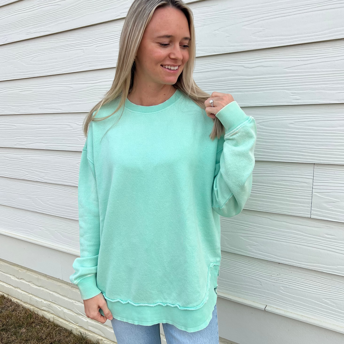Beach Glass Oversized Terry Poncho