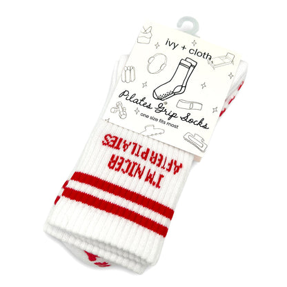 I'm Nicer After Pilates Grip Socks