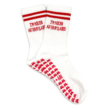I'm Nicer After Pilates Grip Socks