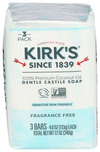 Kirk's Castile Bar Soap 3-Pack