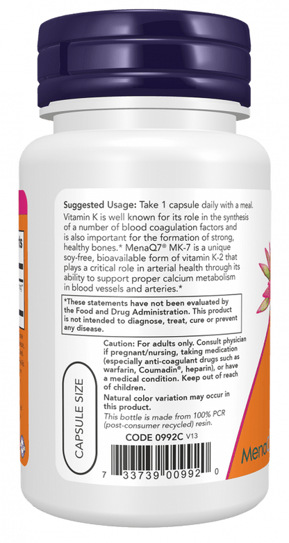 MK-7 Vitamin K-2 100mcg