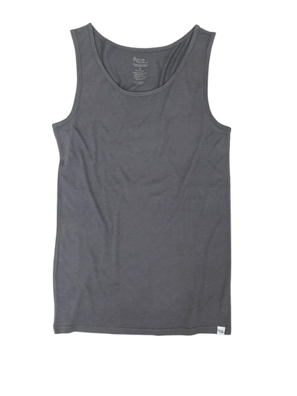 Men's Bamboo Underwear Set - Tank Top + Boxers in Charcoal Grey Color