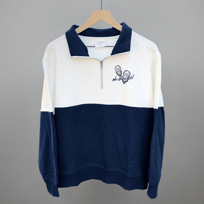 Oh Shucks Oysters (Navy Blue) (Left Chest)