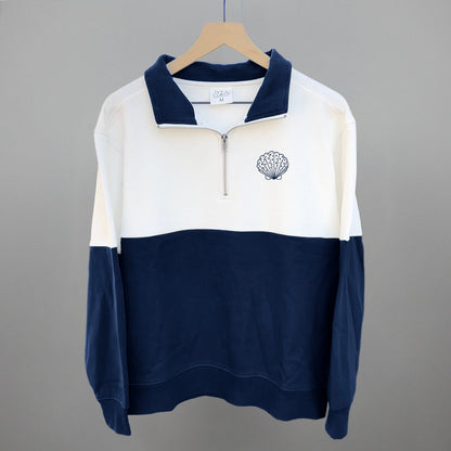 Speckled Seashell (Navy Blue) (Left Chest)