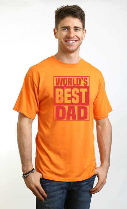 World's Best Dad Men's Bamboo Viscose/Organic Cotton Short Sleeve Graphic T-Shirt