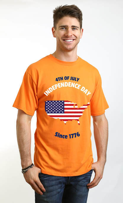 4th of July Men's Bamboo Viscose/Organic Cotton Short Sleeve Graphic T-Shirt