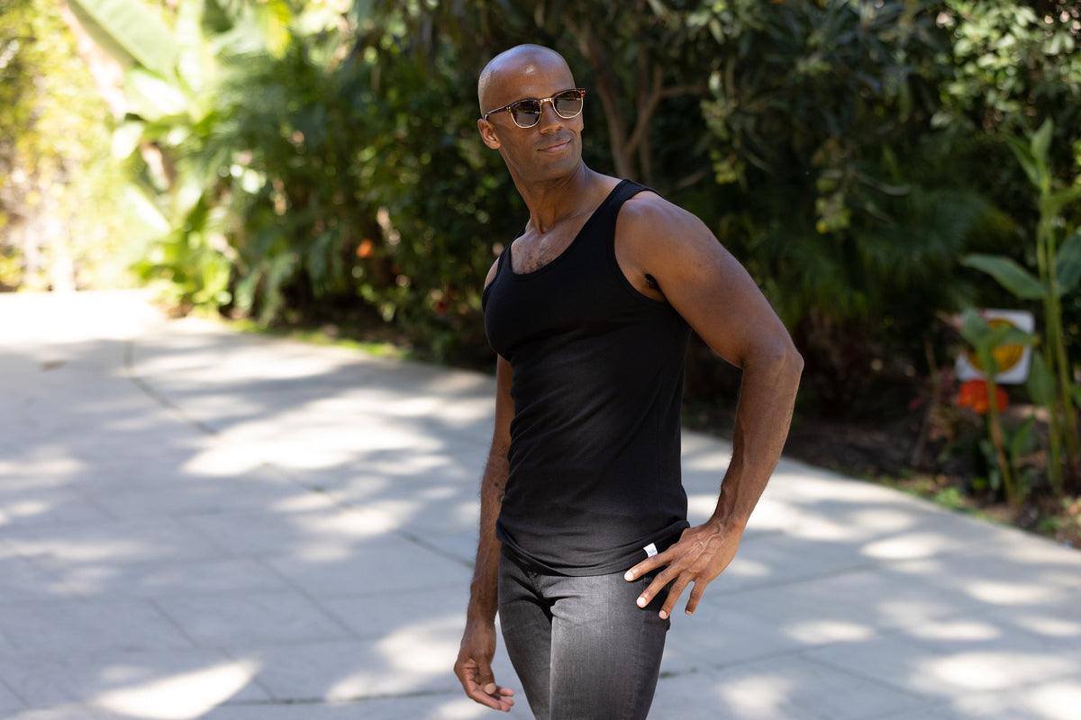 New Men's Bamboo Viscose/Organic Cotton Tank Top