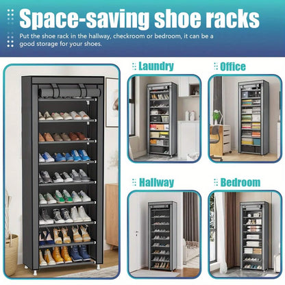 10-Layer 9 Grid Shoe Rack Shelf Storage Closet Organizer