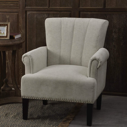 Accent Rivet Tufted Polyester Armchair