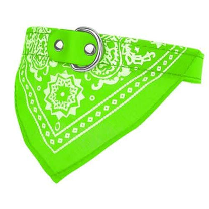 Adjustable Bandana Leather Pet Collar