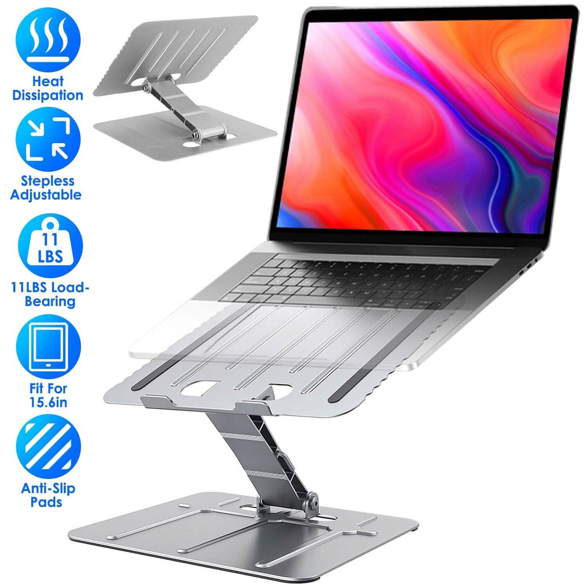 Adjustable Stepless Angle Laptop Stand Riser