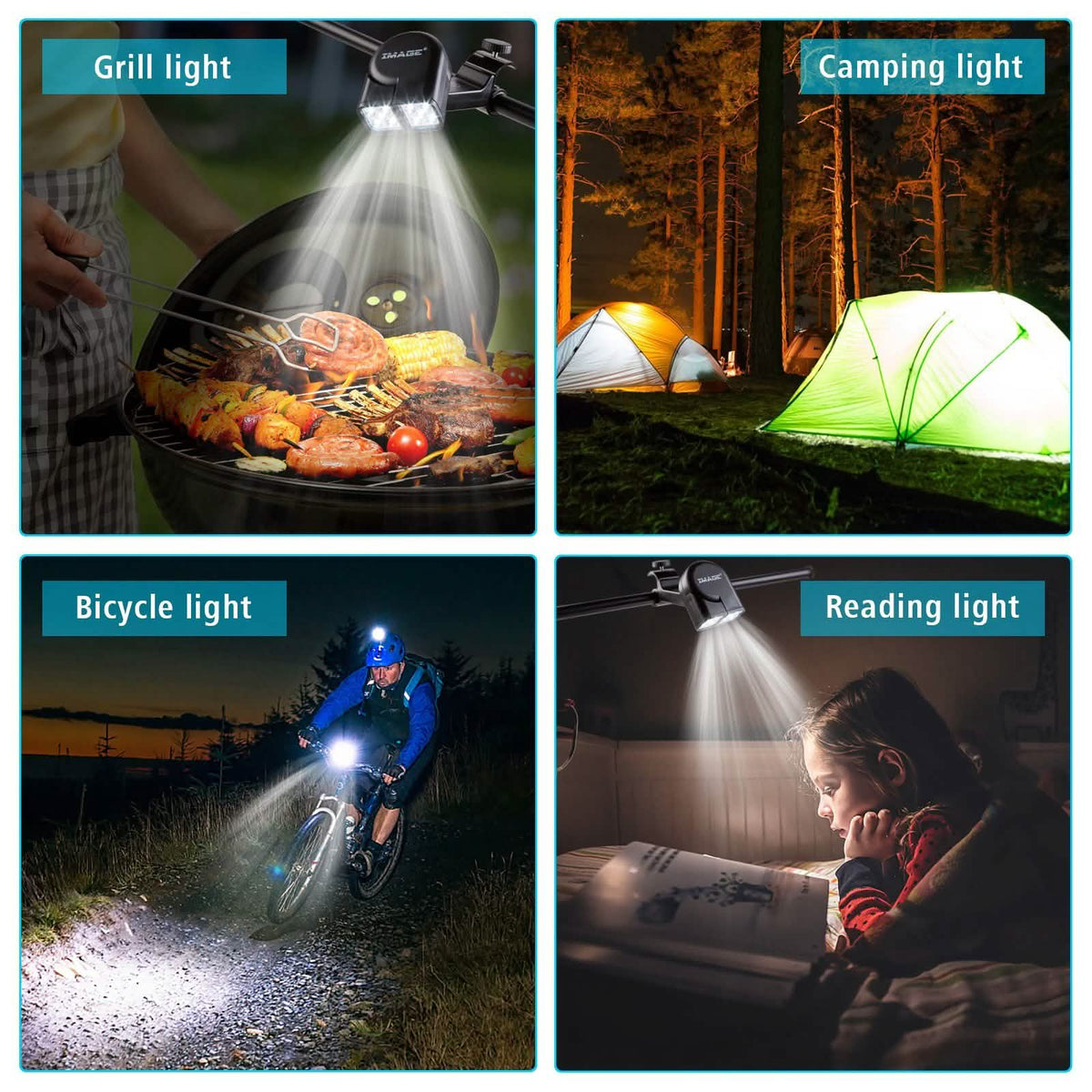 Adjustable Super Bright BBQ Grill Lights 360 Degree Rotation Cooking Camping