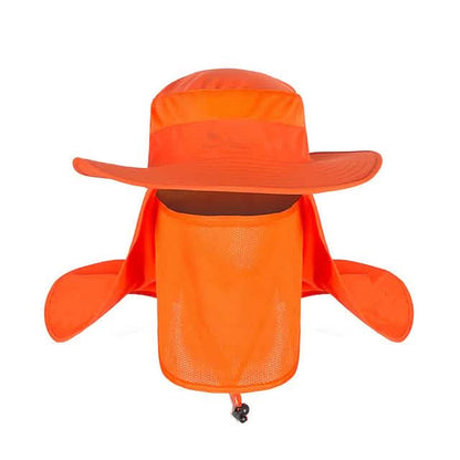 Adult Wide Brim Sun Hat with Neck Face Flap Cover