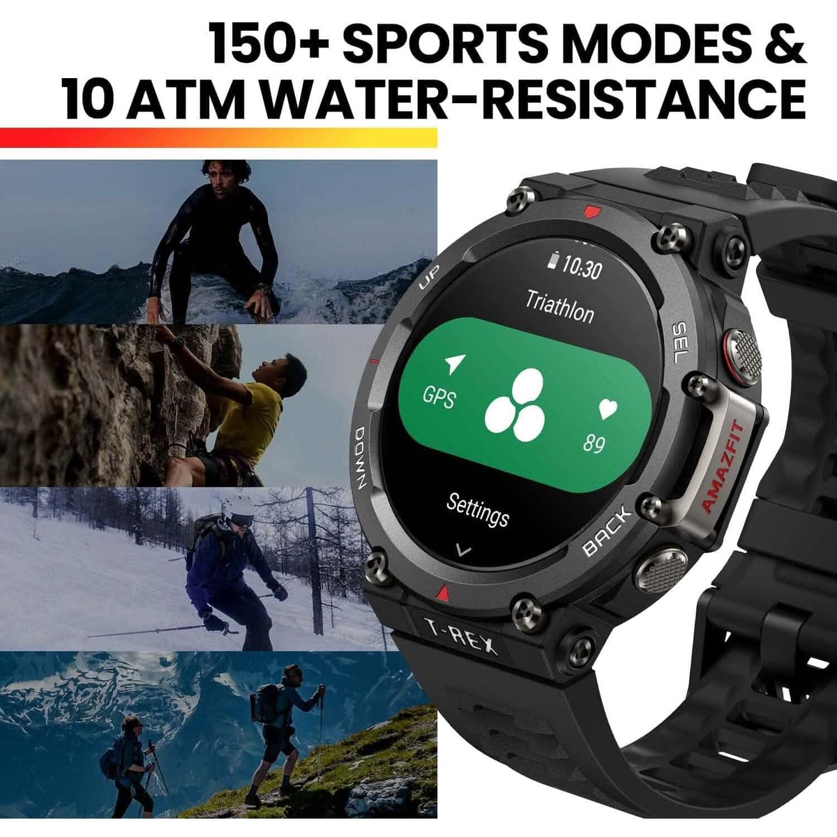 Amazfit T-Rex 2 Smart Watch for Men  (Refurbished)