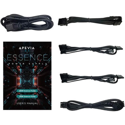 Apevia ATX-ES600W Essence 600W ATX Semi-Modular Gaming Power Supply with Auto-Thermally Controlled  (Refurbished)